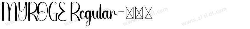 MYROGE Regular字体转换